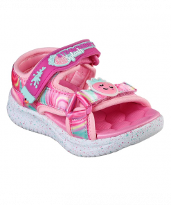 صندل سكيتشرز جمب سترز للأطفال لون زهري-Skechers Kids' Jumpsters Sandal