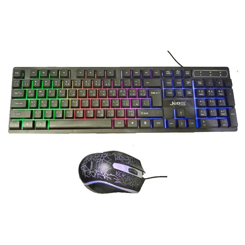 طقم جيمنج كيبورد + ماوس مضيئان JEDEL GAMING K590