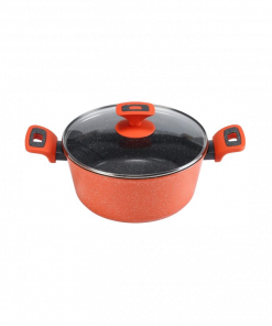 طنجرة بايركس Pyrex ألمنيوم حجم 20 سم لون احمر