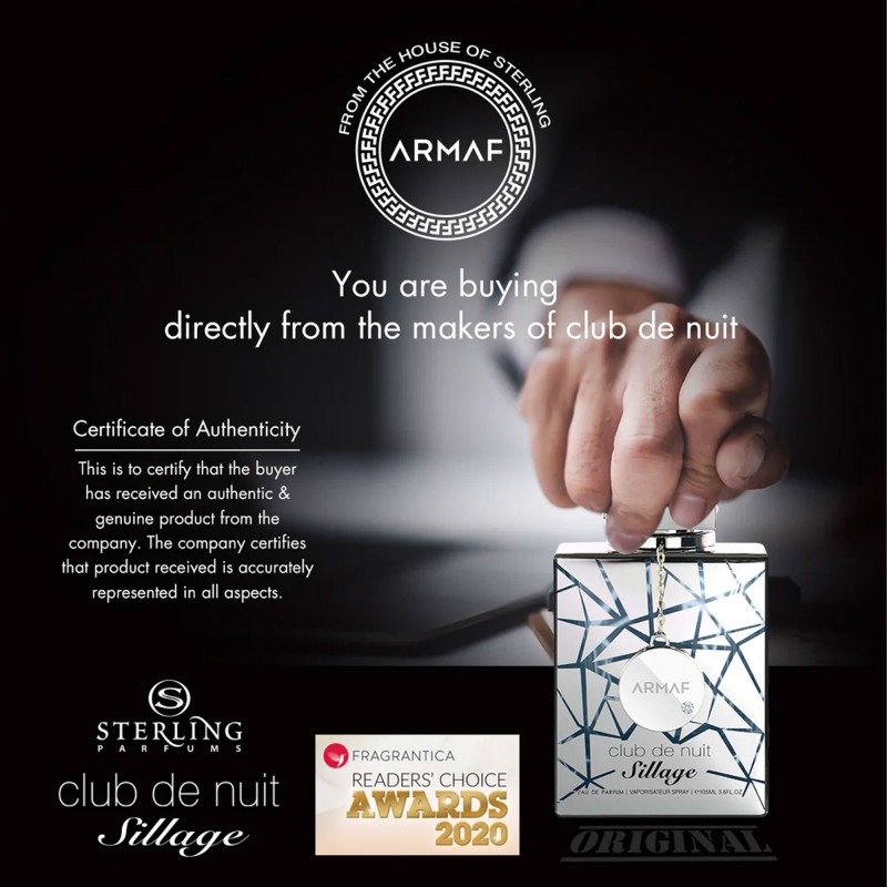 عطر كلوب دي نوي ستيلاج من ارماف للرجال سعة 105 مل- Club De Nuit Sillage EDP By Armaf for Men 105 ML