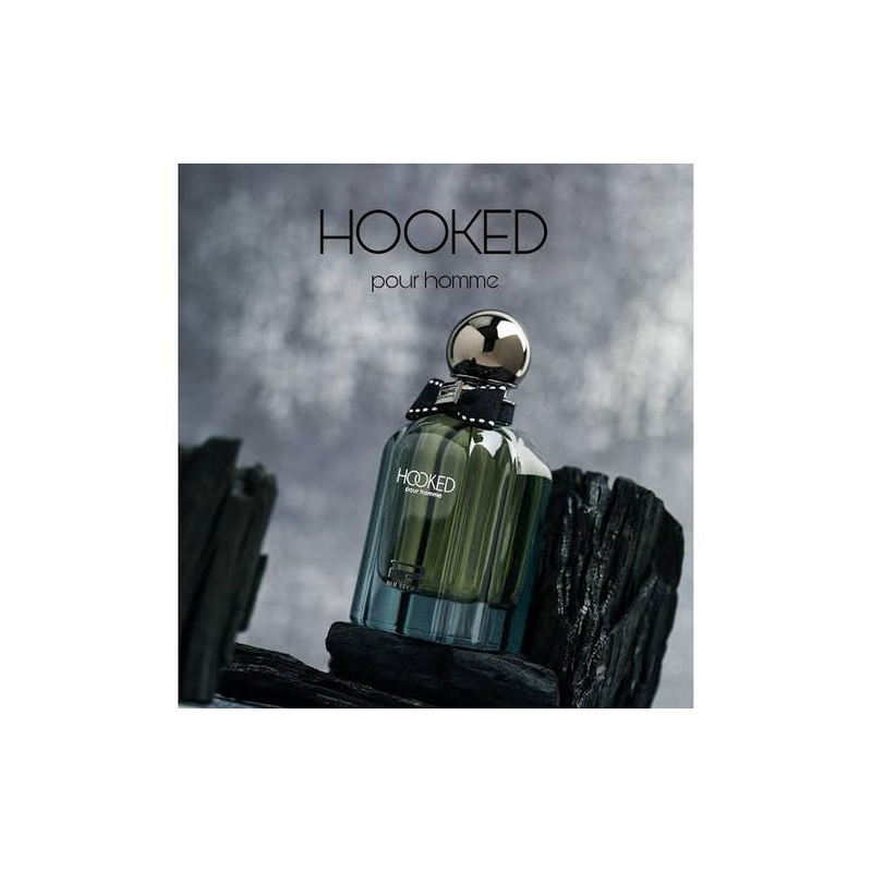 عطر هوكد بور هوم من رو بروكا للرجال سعة 100 مل - Hooked Pour Homme EDP By Rue Broca For Men 100ml