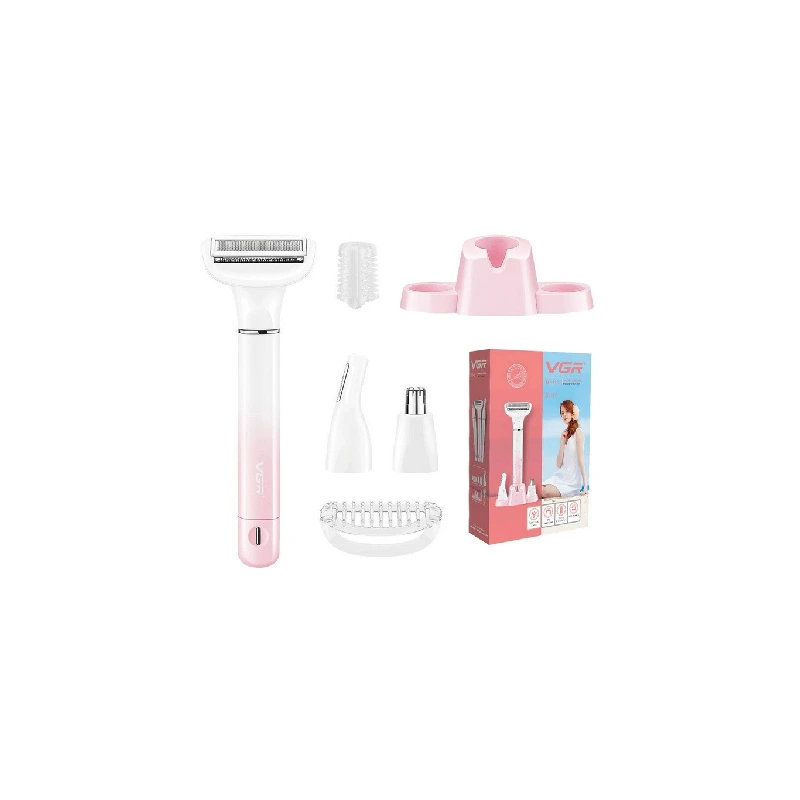 ماكينة احترافية لاسلكية للنساء- VGR V-611 Professional Ladies Shaver Set 3 in 1, Shaver for Women