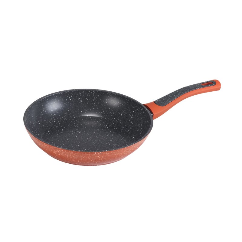 مقلى يومي بايركس Pyrex ألمنيوم حجم 30 سم لون رمادي واحمر