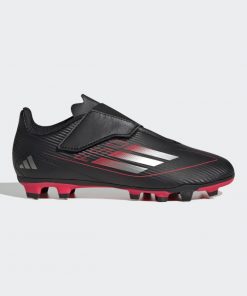adidas Kids' F50 Club Hook-and-Loop Firm/Multi-Ground Boots - Black