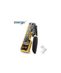 مكبس لأسلاك الشبكة نوعية ممتازة موديل ZoeRax RJ45 مصنوعة من مواد متينة مع شفرات بديلة هذه الأداة متوافقة مع أسلاك Cat6 Cat5 Cat5e RJ46